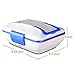 SUPOW Lunch Box, Portable Electric Heating Lunch Warmer Box with Removable Stainless Steel Container Food Heater and a Car Charger (Blue)