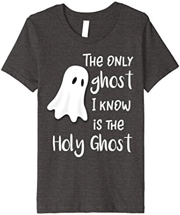Kids Premium Only Ghost I know is the Holy Ghost Christian TShirt 6 Dark Heather