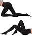 Anmengte Womens Winter Black Warm Velet Stretchy High Waist Leggings Elastics Pantihose (FBA) (S/M, 01)