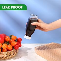 Peryiter 6 Pcs Glass Milk Bottle with Lid Reusable