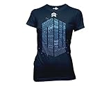 Ripple Junction Doctor Who Logo Of words Junior T-Shirt Large Navy