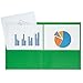 Blue Summit Supplies 25 Two Pocket Folders, Designed for Office and Classroom Use, Green, 25 Pack Colored 2 Pocket Folders