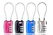 TSA Compatible Travel Luggage Locks - 4 Pack Combination Lock 3 Digit Padlock.
