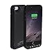 BSWHW iPhone 5c battery charger case,4200mAh External Battery Case Power Bank for iPhone 5 iPhone 5S iPhone 5C,Universal Slim Rechargeable Backup Case and Built-in Pop-out Kickstand (Black)