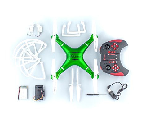 QCopter-Drone-Quadcopter-Metallic-Drones-With-HD-FPV-WiFi-Camera-Bonus-Battery-Crash-Kit-Incl-Green