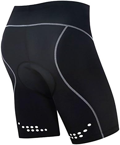 Cycling Shorts Men's 3D 8 Panel Gel Padded- Breathable,Lightweight,Outdoor Sports Bike Shorts Half Pants£¬Reflective Trademark Design-Night Safe Colour Cycling-Black And gray (Medium)