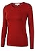 Vetemin Women Basic Soft Fit Long Sleeve Round Crew Neck T Shirt Bottoming Shirt