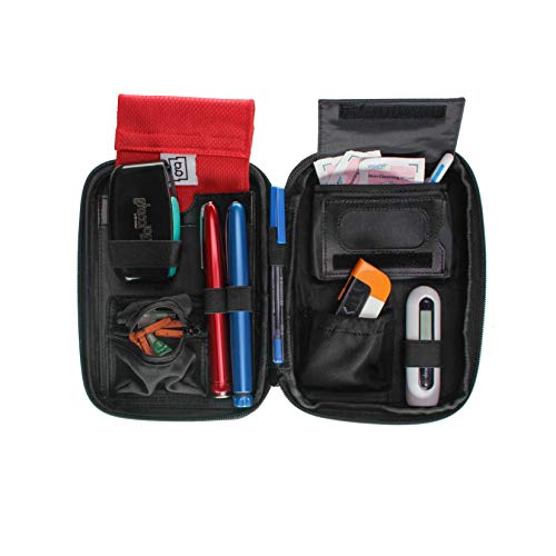 GlucologyTM Diabetic Travel Case - Organizer for Blood Sugar Test Strips, Medication, Glucose Meter, Pills, Tablets, Pens, Insulin Syringes, Needles, Lancets - Hardshell Carrier Pack - Plus, Planets - Thumbnail 2