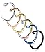 Jstyle 20G 6 Pcs a Set 316L Stainless Steel Nose Rings Hoop Nose Piercing Body Jewelry 10mm