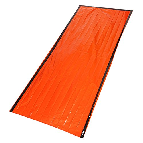 KingTo Sleeping Bag, Lightweight Portable Waterproof,Outdoor Survival Mat Pad Foil Thermal Space First Aid Emergency Blanket Survival to Keep Warm Sleeping Bag Camping Anti-Cold Blanket - Thumbnail 2