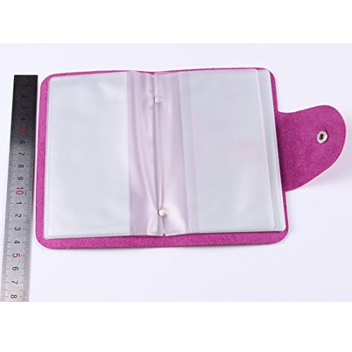 Finger Angel Nail Stamp Plate Synthetic Leather Case Holder Organizer Nail Image Stamping Plates Case For 6X12Cm Template-Rose Red Color