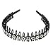 Yeshan Rhinestone and Crystal Teeth Comb Plastic Hairband Hair Hoop Headband for Women,ABWhite