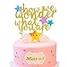 How We Wonder What You are Cake Topper for Kids Birthday Party Baby Shower Gender Reveal Gold Glitter Decorations