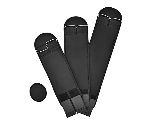 Ace Select 3 Pieces Adjustable Leg Correction Band for O Type Leg and X Type Leg - Black - X-Large