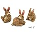 Resin Outdoor Decor Fleshcolor Bunny Garden Rabbits Statue Lawn Decoration 3.5 inches