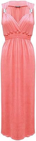 OutofGas Clothing Women's Sleeveless Spring Coil Jersey Stretch Maxi Dress
