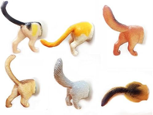 Magstick Cat Butt Magnets with Strong Magnets (Set of 6) Cat lovers will love it Fun Decorative Refrigerator Magnets,Fridge Magnet,Whiteboard Magnets,Calendar Magnets, Map Magnets