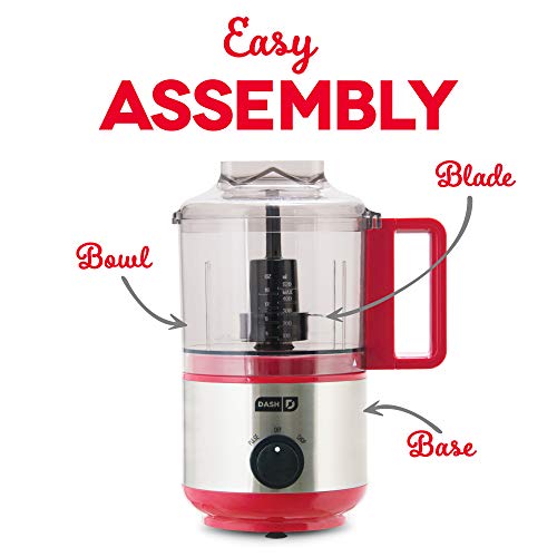 Dash Mini Food Chopper, Blender + Grinder with Stainless Steel Blades for BBQ Sauce, Salsa