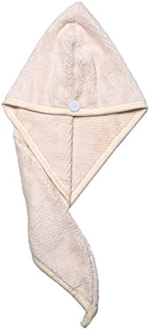 Ultra Absorbent & Fast Drying Microfiber Towel,Twist Hair Turban Wrap,hair-drying cap, Wrapped Bath Cap, Absorbent towel cap,Free with an exfoliating back scrubber(White)