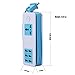 6 USB Charging Station Travel Power Strip Socket Charger with Switch 1.5M/5ft Cord with US Plug USB Output 2.1AMP+1AMP 21W Support 6 Devices Simultaneously (1pcs of Blue)