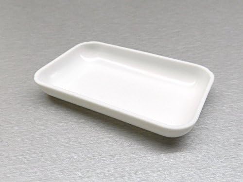 WHITE PLASTIC TRAY FOR BEADS COLOR GEMSTONES SMALL OPEN TRAY 4"x2-1/2" RECTANGLE