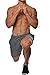 YoungLA Men's Yoga Running Shorts w/Zipper Pockets Grey Large