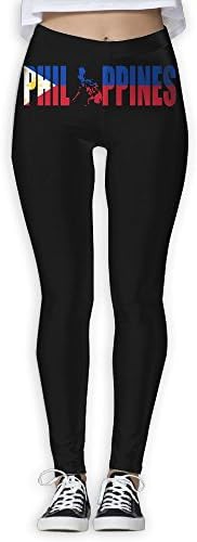 DDCYOGA Philippines With Map On Flag Women's Fold Over Yoga Leggings Workout Yoga Bike Pants For Girls
