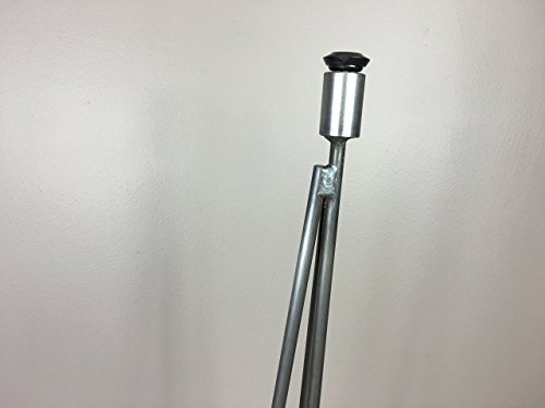 Hairpin Leg, Metal Table Leg Set of (4),Modern Industrial, 3-Rod Hairpin Leveling Legs - Raw Steel - 16 inch high to 40 inch high - FREE SHIPPING - Thumbnail 4