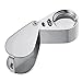 MSLAN 30X Full Metal Illuminated Jewelers Magnifier,Best Folding Pocket Magnifying Glass Jewelers Lens Eye Loupe with LED Light(Detecting/Jewelry Identifying Type)