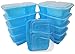 Table to Go 20-Pack Bento Lunch Boxes with Lids (2 Compartment/ 32 oz) | Microwaveable, Dishwasher & Freezer Safe Meal Prep Containers | Reusable Dish Set for Prepping, Portion Control & More (Blue)