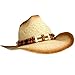 Skeleteen Western Straw Cowboy Hat - Straw Woven Cow Boy Sun Hats Cowgirl Costume Accessories - 1 Piece Brown