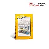 W3162h Cubicfun Cubic FUN 3d Puzzle Model 42pcs Taiwan Fuji Fishing Harbor