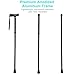 Saymeto Folding Cane, Lightweight Walking Cane for Men & Women & Ladies, Adjustable Walking Stick Mobility Aid, Comfortable Handles, Black (33-37