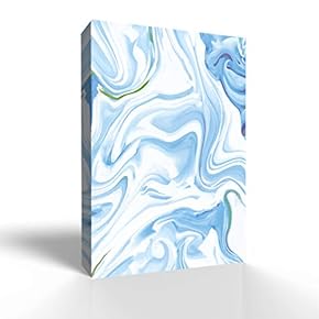 Canvas Wall Art Flower Blue Watercolor Canvas Painting Wall Poster Decor for Living Room Wooden Framed Home Decorations - 12x18 inches