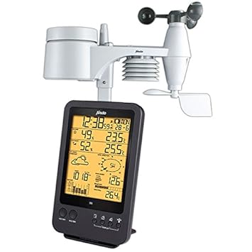 Alecto WS-4700 Professionelle digitale Wetterstation, schwarz, 13 x 5,4 x 27,8 cm