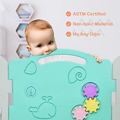 image for Costzon Baby Playpen, 14-Panel Kids Safety Yard Activity Center Playar