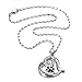 VWH Paw Print Heart Shaped Pet Lover Pendant Necklace Pet Memorial Jewelry Always in My Heart Dog Cat foot