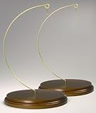 Wood Ornament Holder Solid Walnut Base Pack of 2 Stands