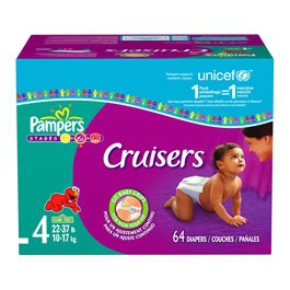 Pampers cruisers Box size 4 64ct (037000224884)