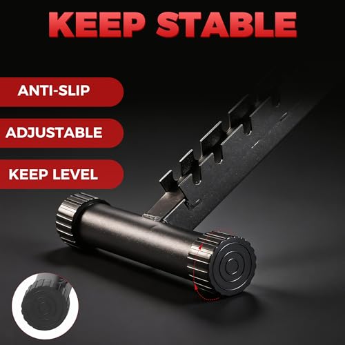 Adjustable Weight Bench, Full Body Workout Strength Training Bench Press Foldable Incline Decline Bench Sit Up Exercise Equipment for Home Gym with Dual Bands
