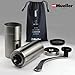 Mueller Austria Manual Coffee Grinder, Whole Bean Conical Burr Mill for French Press/Turkish-Strongest and Heaviest Duty, Packaging May Vary, Hand Size, Brushed Stainless Steel