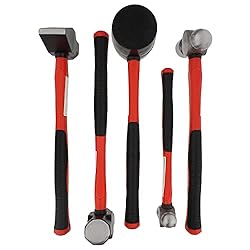 BISupply 5 Piece Hammer Set Mechanic Tool Kit