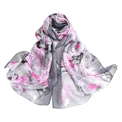 Women's Chiffon Scarf Lightweight Scarves Fashion Floral Print Scarfs Shawl for Ladies and Girls Women's Chiffon Scarf Lightweight Scarves Fashion Floral Print Scarfs Shawl for Ladies and Girls