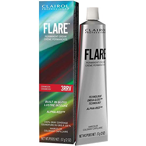Clairol Professional Flare Me Hair Color, 3RRV Intense Red Violet, 2 Ounce