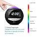Alarm Clock Radio - Digital Clock with Dual Alarms, AM/FM Radio, Dual USB Charging Ports, 7-Color Night Lights, Bluetooth, Dimmer for Kids, Heavy Sleepers, Bedroom, Home