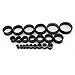 ZS 6 Pairs Stainless Steel Screw Fit Tunnels Plugs Flesh Expander Stretcher Ear Gauges Piercing (Gauge=00g(10mm))