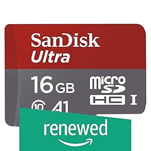(Renewed) Sandisk U1  A1 98Mbps 16GB Ultra MicroSDHC (MicroSD) Memory Card