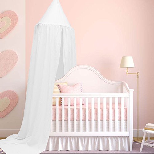 image for Jeteven Cotton Canvas Dome Bed Canopy Kids Play Tent Mosquito Net for 