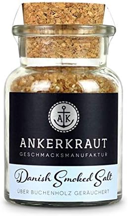 Ankerkraut Danish Smoked Salt, 160 g in Cork Glass, Danish Smoked Salt