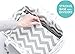 ATAZUA Strong Washable Baby Diaper Caddy: 100% Cotton Canvas - Portable Gray and White Chevron Nursery Storage Bin and Car Organizer by Gracie and Belle (Gray Chevron)